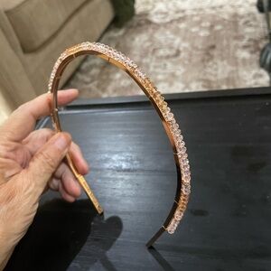 NWOT Henri Bendel Elegant Rose Gold and Pink Crystal Headband